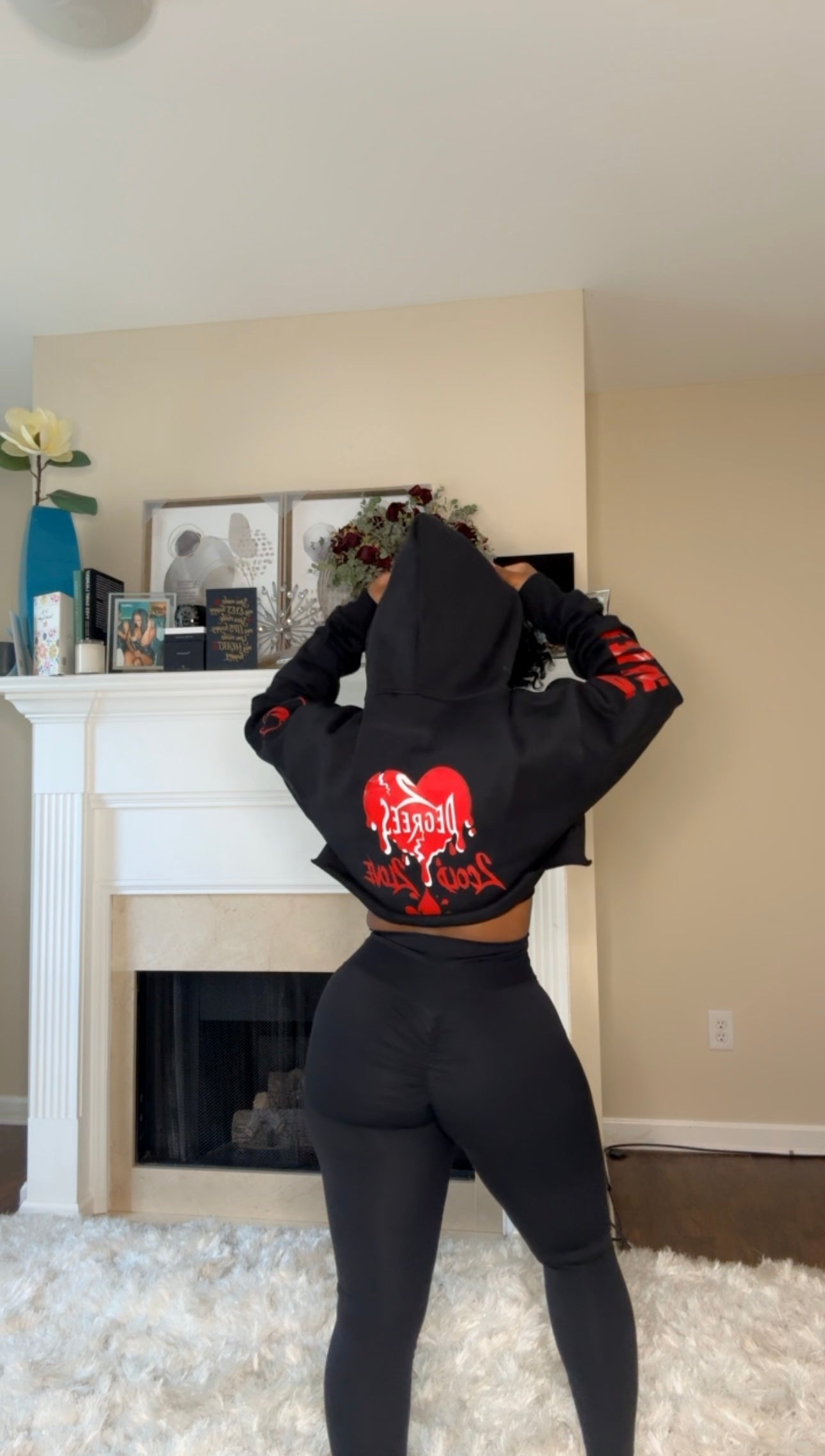 2 Cold 2 Love Affiliates Cropped Hoodie