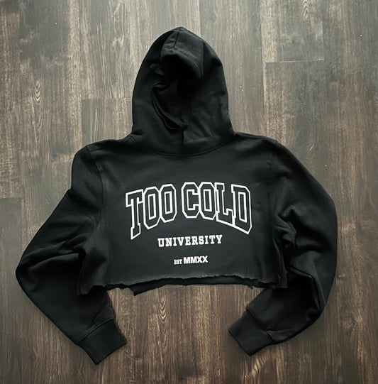 Too Cold University Cropped Hoodie