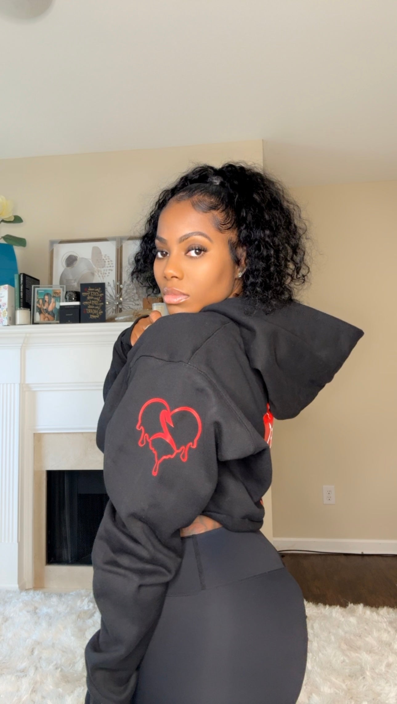 2 Cold 2 Love Affiliates Cropped Hoodie